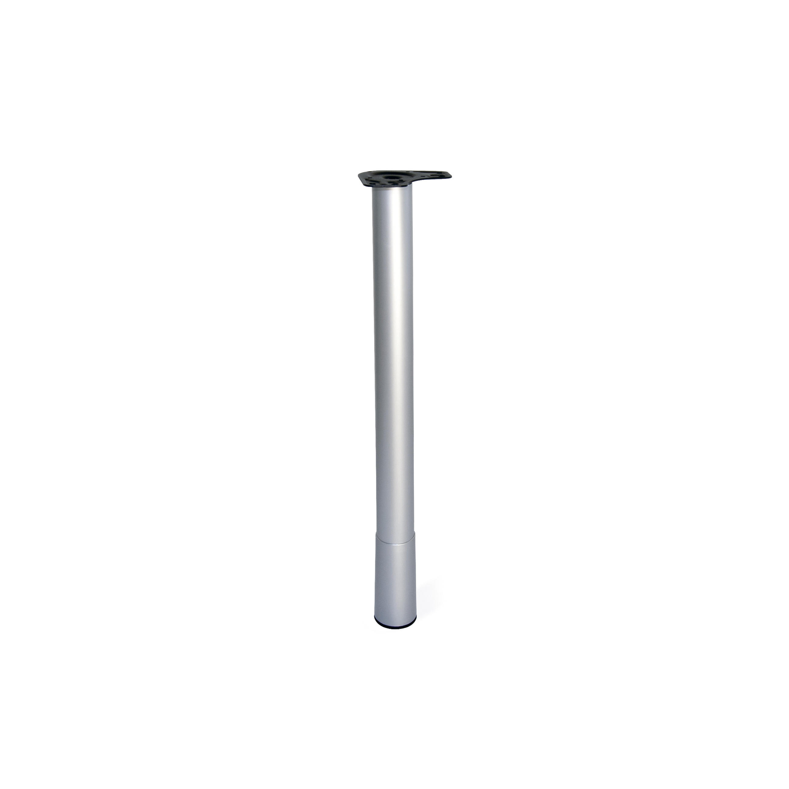 TISCHBEIN Conus, Durchmesser 60mm, verstellbar H 687-800mm, Stahl und Kunststoff, silbergrau - Silberfarben, Metall (14/10/85cm) - EMUCA
