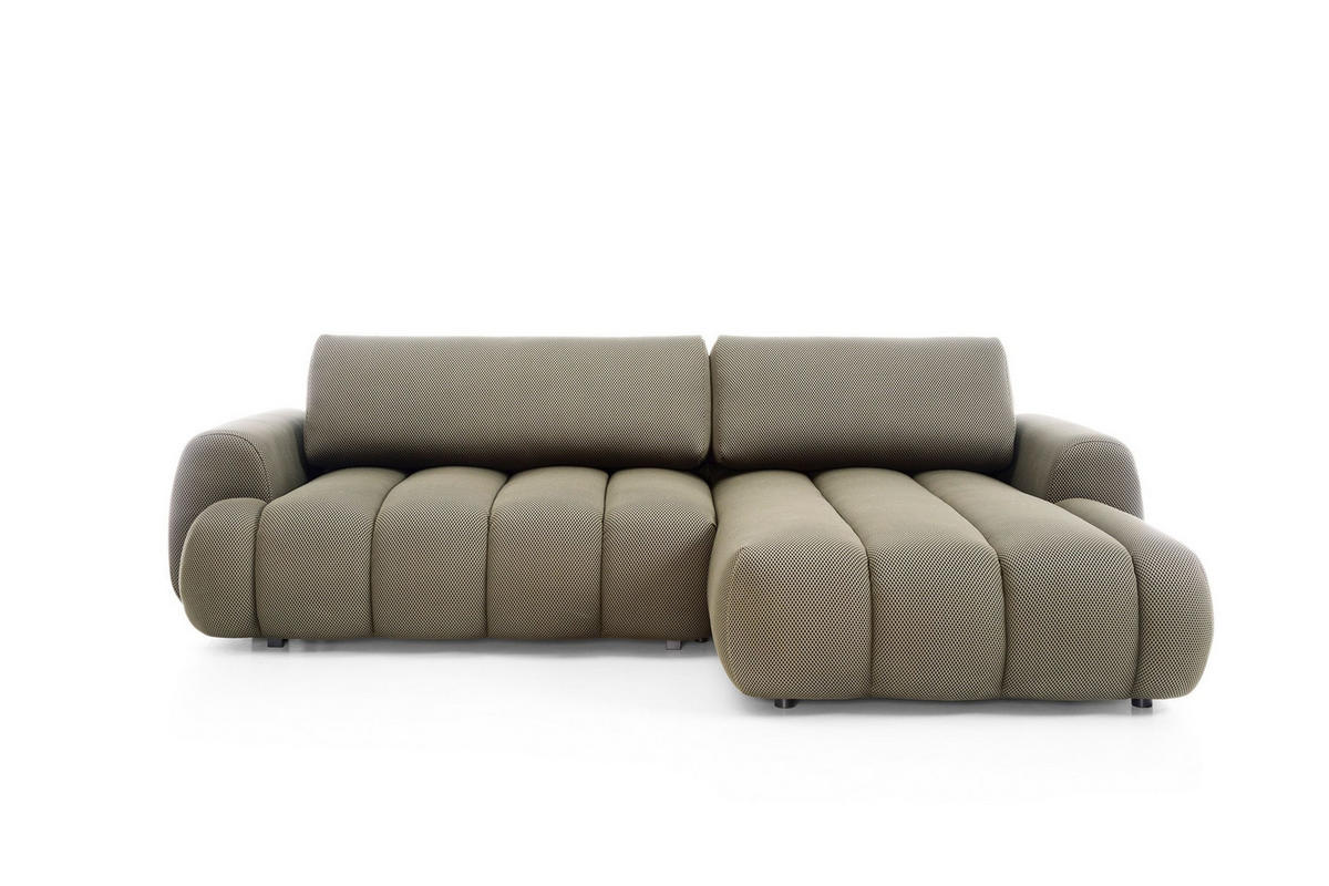 ECKSOFA SITO Braun Jersey mit Schlaffunktion - Braun, Holz (272/168cm) - MASSENO