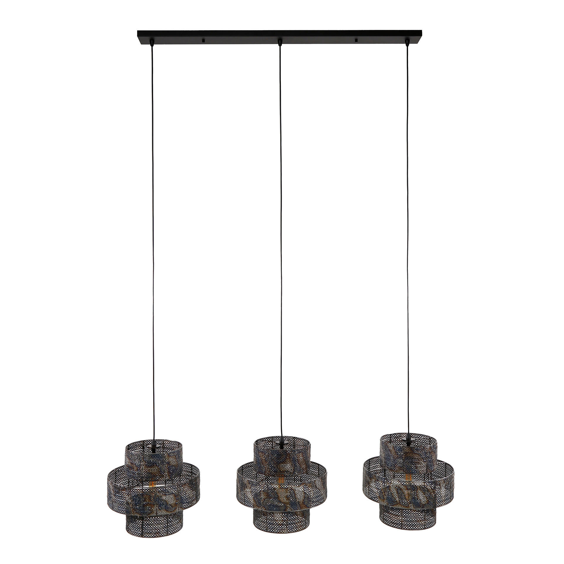 HÄNGELEUCHTE Laterne Schwarz 35/135/150 cm - Braun, Metall (35/135/150cm) - Hoyz Collection