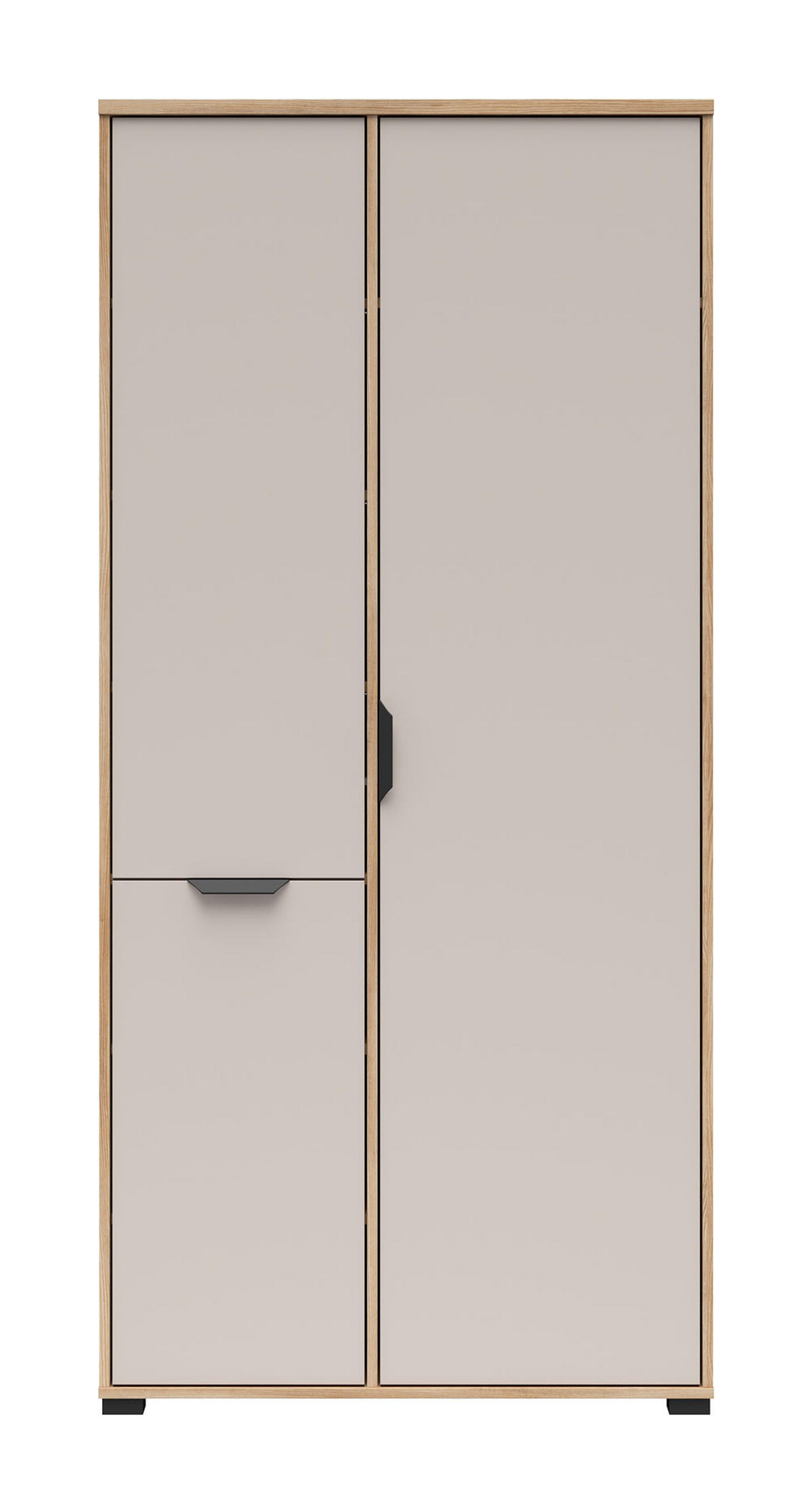 KLEIDERSCHRANK Chuck Mauvella Eiche / Kaschmir 90 / 56 / 193cm - Kaschmir/Eichefarben, Holzwerkstoff/Kunststoff (90/193/56cm) - Feldmann-Wohnen