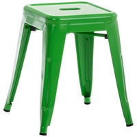SITZHOCKER Arvida grün - Grün, Metall (40/46/40cm) - TPFLiving