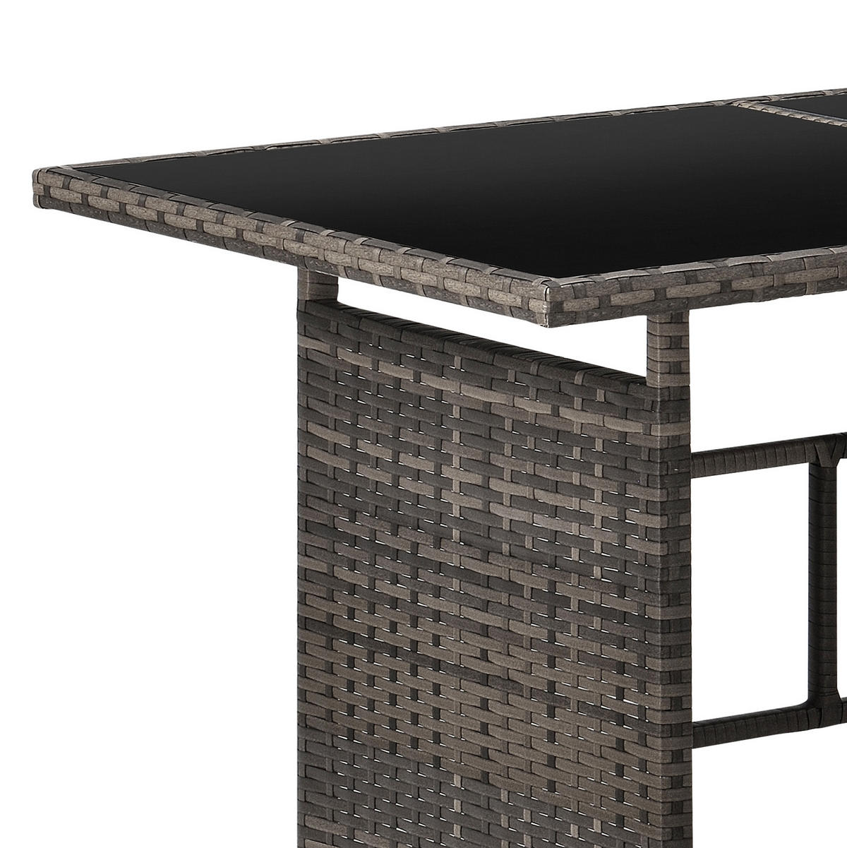 RATTAN-LOUNGE Madison - Braun/Grau, Kunststoff - SVITA