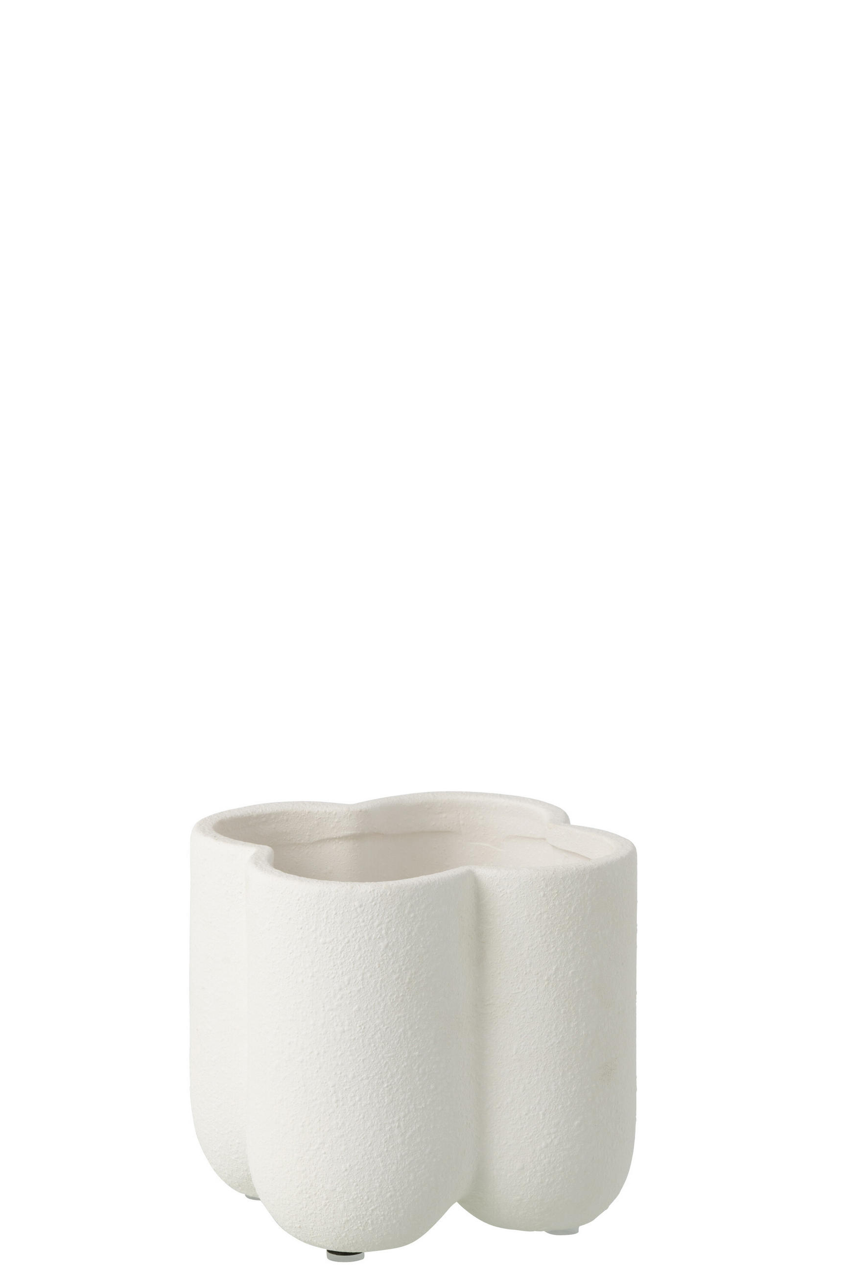 BLUMENTOPF BUDDY Weiß - Weiß, Keramik (17/16cm) - J-Line