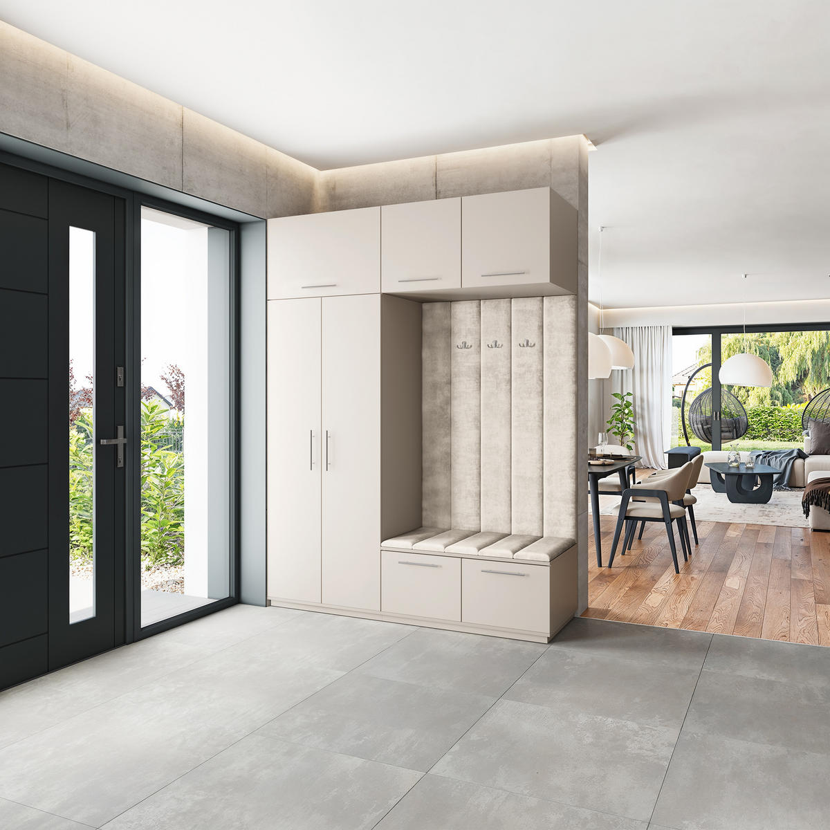 GARDEROBENSCHRANK REMA 180/240/60 cm Modern Kaschmir - Kaschmir, Holzwerkstoff (180/240/60cm) - MASSENO