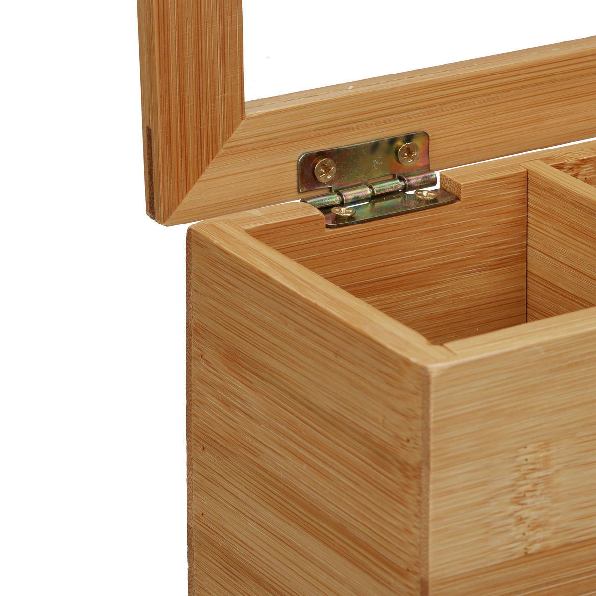 TEEBOX - Hellbraun, Holz/Kunststoff (30/9/9cm) - Relaxdays