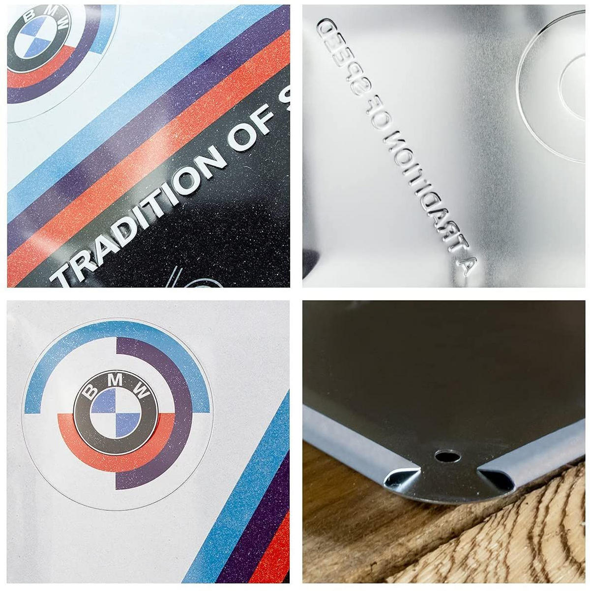 BLECHSCHILD 30/40 cm BMW Motorsport Tradition Of Speed - Multicolor, Metall (40/30/0.2cm) - Nostalgic-Art