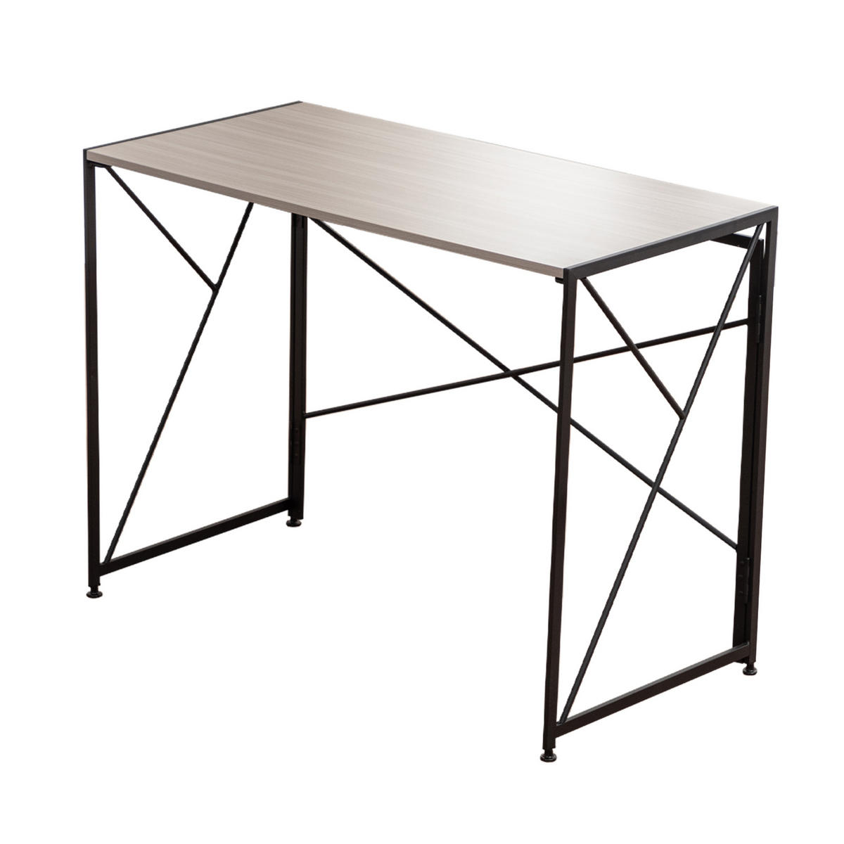 SCHREIBTISCH Klappbarer faltbar platzsparend Homeoffice Computertisch kompakt modern - Naturfarben, Holzwerkstoff/Metall (99/50/75cm) - EVRYAE