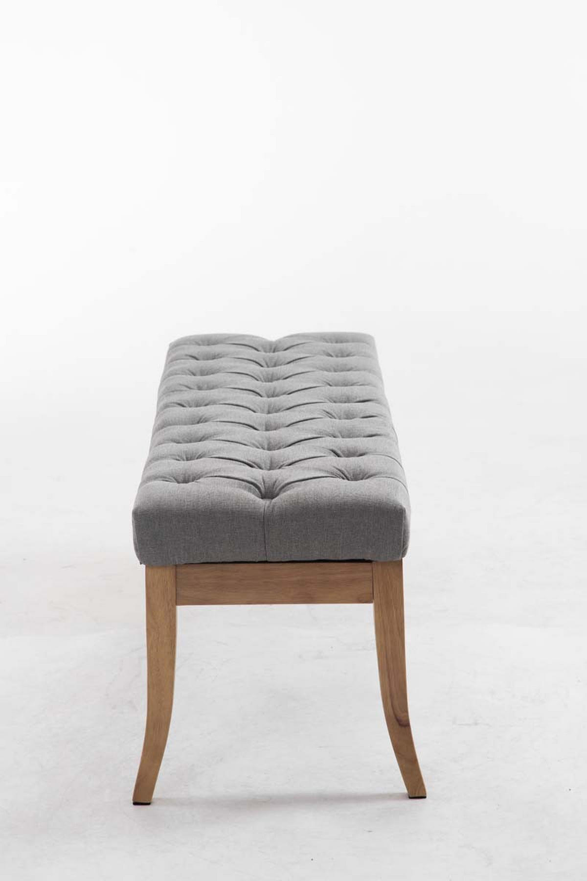 SITZBANK 120/38 cm Stoff grau - Naturfarben/Grau, Holz/Textil (120/46/38cm) - CLP