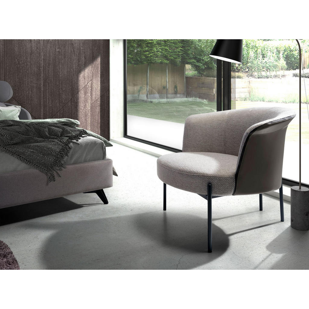 Thumbnail - Angel Cerda Sessel, Grau, Schwarz, Textil, 84x69x68 cm, Wohnzimmer, Sessel, Polstersessel