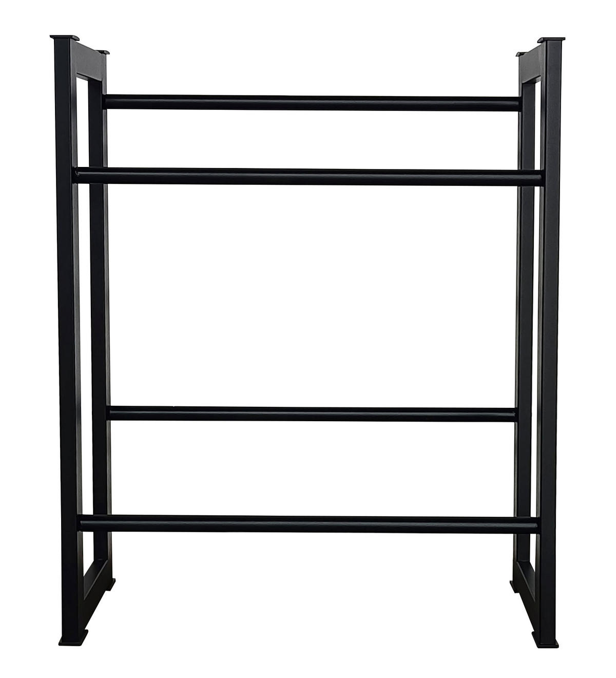 GETRÄNKEKISTENREGAL 71x30x90 cm 4 Kästen - Schwarz, Metall (71/90/30cm) - QUICK STAR