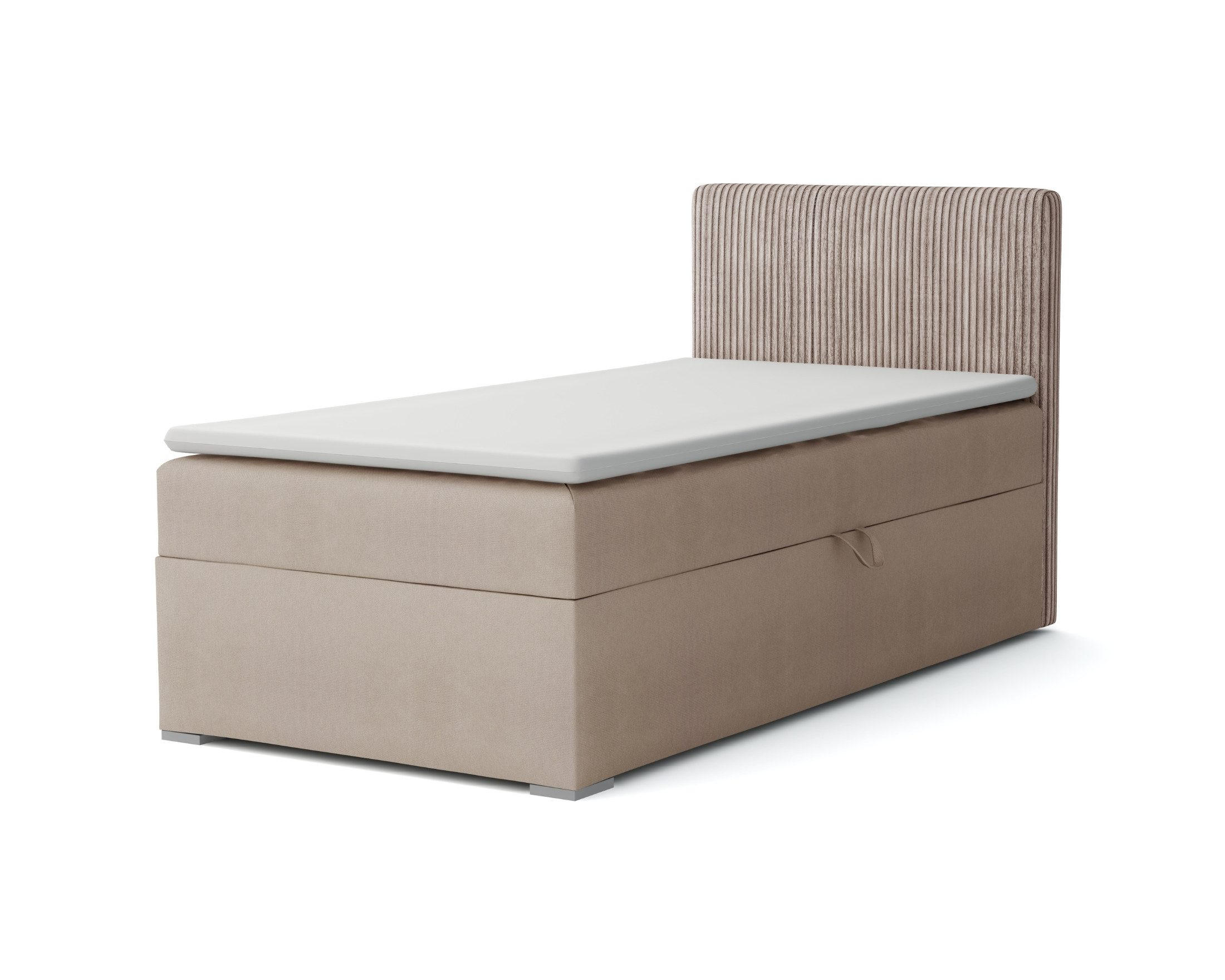 BOXBETT DON 100/200 Beige H4 Öffnung rechts - Beige, Holz/Holzwerkstoff (100/200cm) - Deine Möbel 24