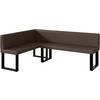 ECKBANK ERIC_U - Braun, Leder (142/196cm) - Meblini