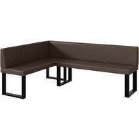 ECKBANK ERIC_U - Braun, Leder (142/196cm) - Meblini