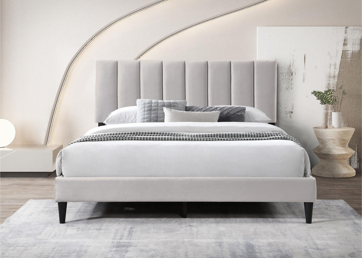 POLSTERBETT mit Lattenrost 140x200 cm Beige - Beige, Textil (140/200cm) - Home Collective