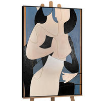 GEMÄLDE Gestreifte Symphonie Schattenfugenrahmen Schwarz 180x120 cm - Schwarz, Holz (180/120cm) - YS-art gallery