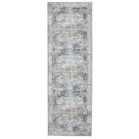 VINTAGE-LÄUFER George waschbar 80x240 cm - Blau, Kunststoff (80/240cm) - benuta