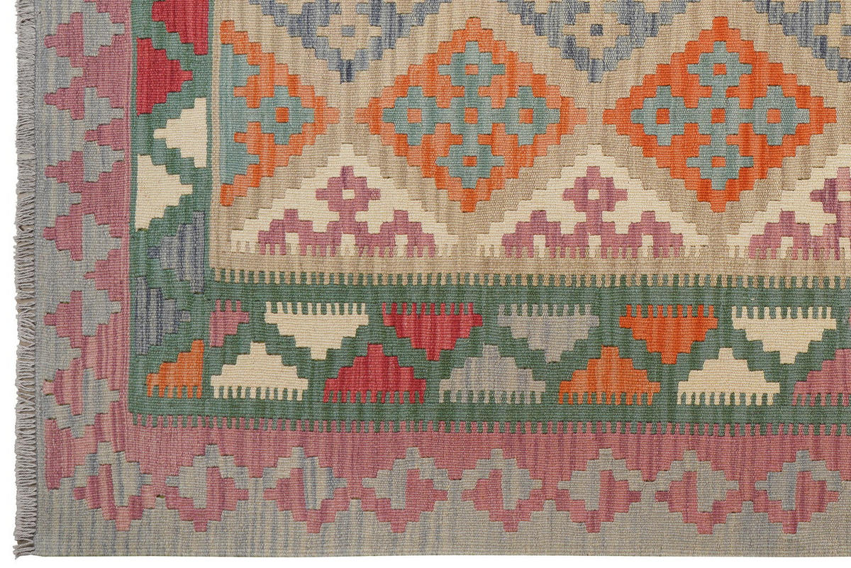 HANDWEBTEPPICH Kelim Gashgai Beige 249/175 cm Schurwolle - Beige, Textil (175/249cm) - Looma