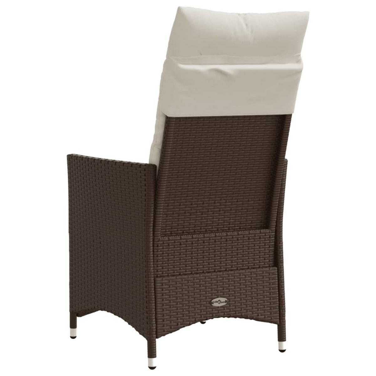 GARTENSESSEL Verstellbar Mit Kissen Braun Poly Rattan - Braun, Kunststoff (59/110/56cm) - vidaXL