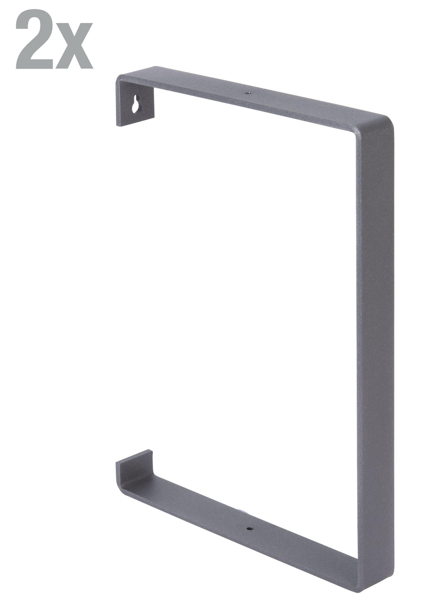 REGALTRÄGER als 2er Set Adam, Stahl in verschiedenen Trendfarben - Anthrazit, Metall (3/30.4/21cm) - Alberts