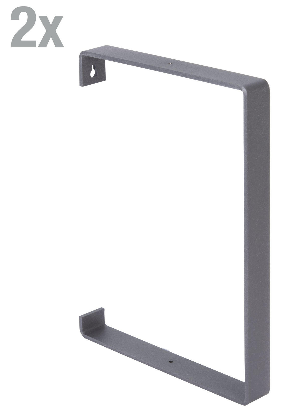 REGALTRÄGER als 2er Set Adam, Stahl in verschiedenen Trendfarben - Anthrazit, Metall (3/30.4/21cm) - Alberts