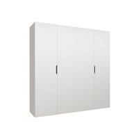 DREHTÜRENSCHRANK Malaga 200 - Weiß, Holzwerkstoff (200/202/52cm) - MIRJAN24