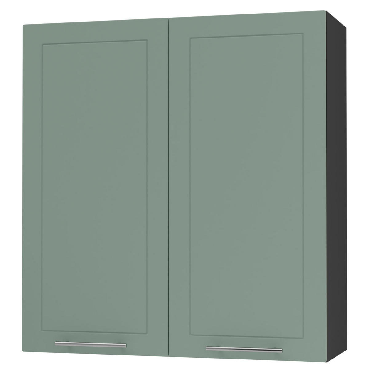 KÜCHENHÄNGESCHRANK Kvantum W4/90 Mint Matt / Schwarz Matt 90 / 32,5 / 96cm - Schwarz/Mintgrün, Holz/Holzwerkstoff (90/96/32.5cm) - Feldmann-Wohnen