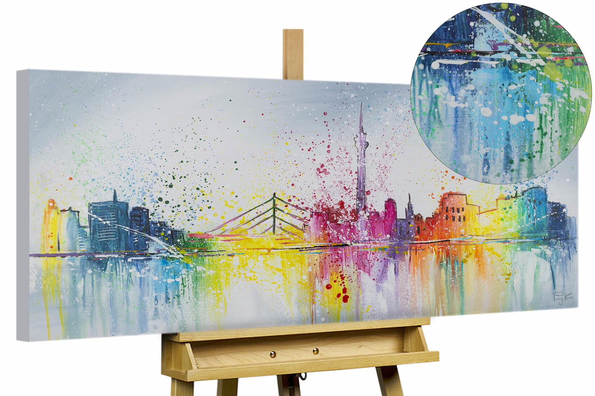 KUNSTLOFT OLEJOMALBA 120/60 cm, Město a architektura