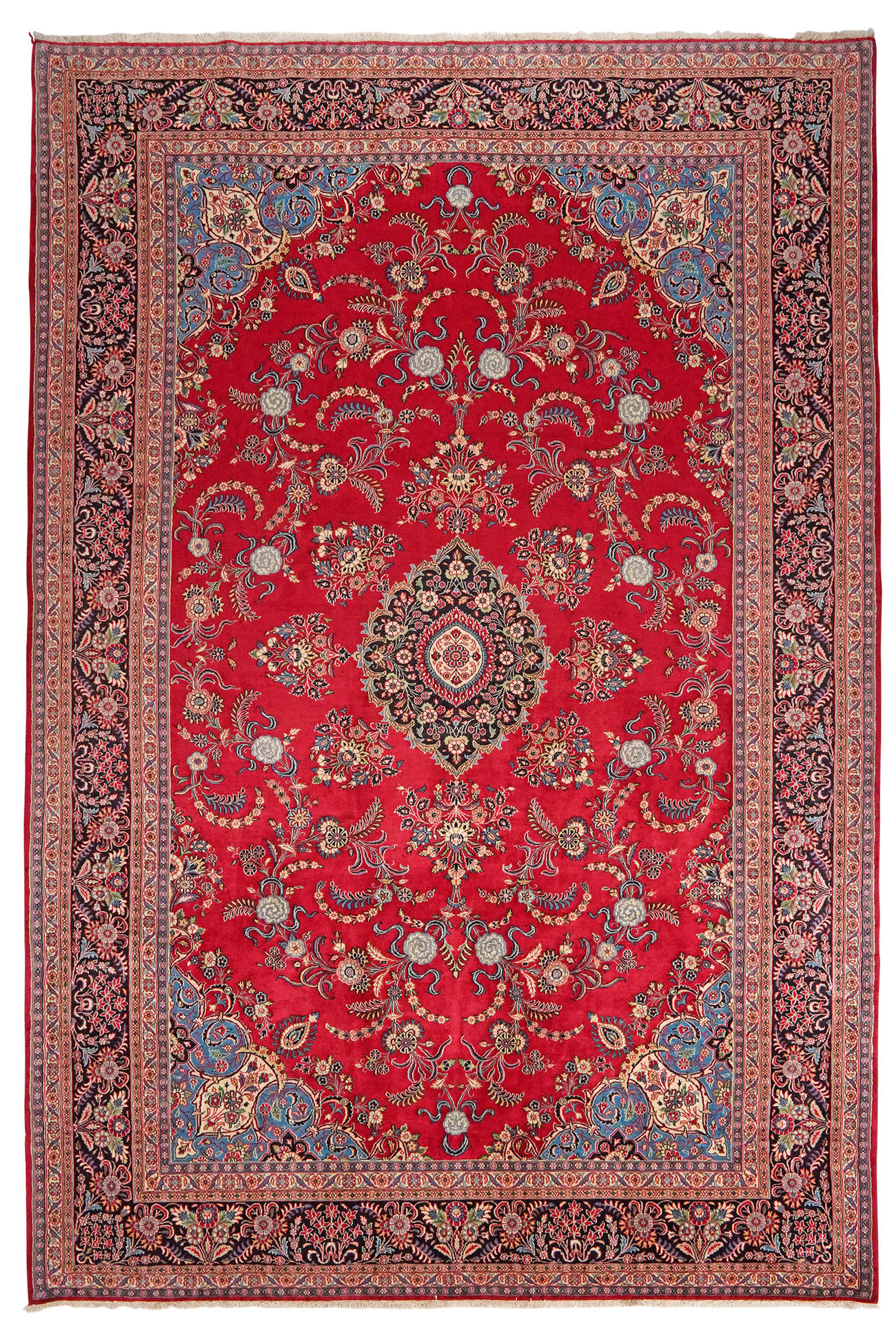 TEPPICH Ekbatan Rot 300/200 cm Schurwolle - Rot, Textil (200/300cm) - Looma