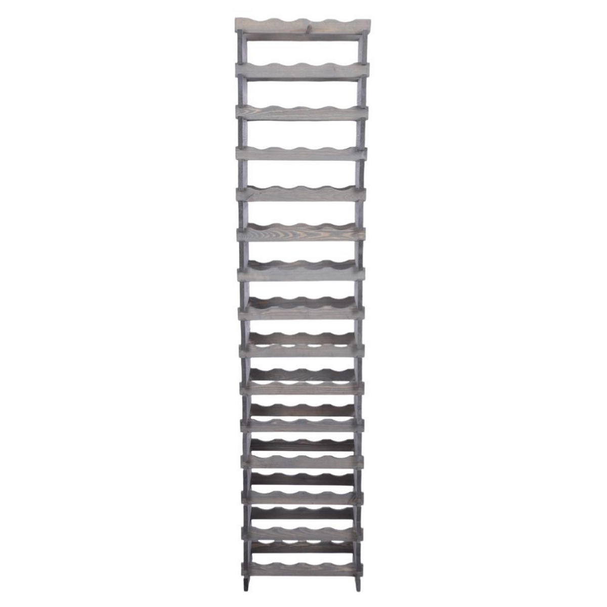 WEINREGAL VINOTECA FLEX PRO HxBxT 205x46x28cm 60 Flaschen auf 15 Ebenen Grau - Grau, Holz (46/205/28cm) - PROREGAL