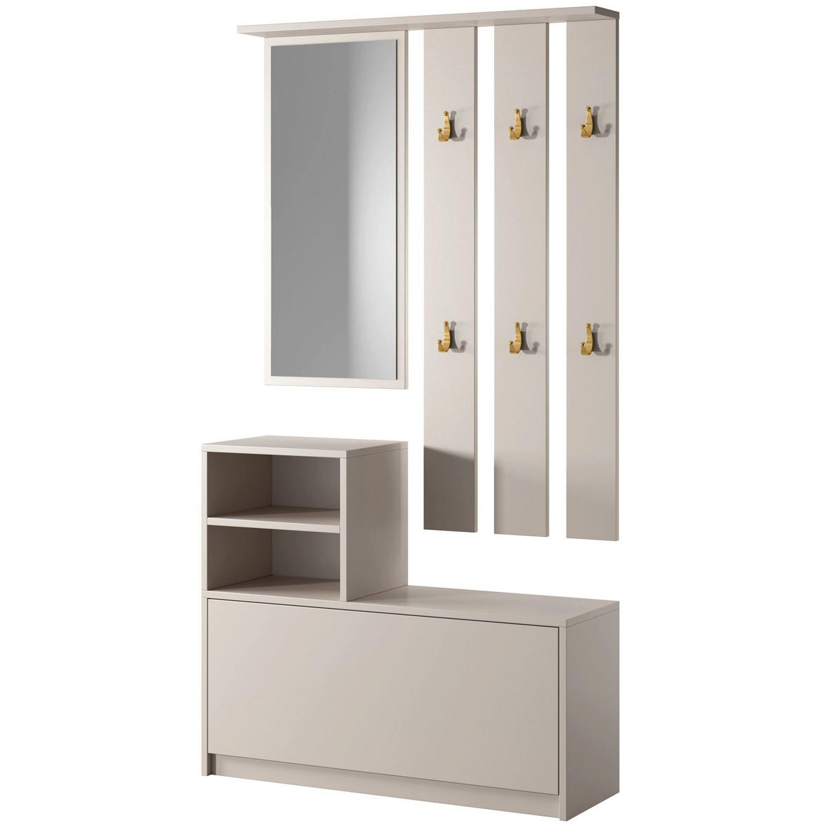 FLURMÖBEL-SET Yesfir Greige - Taupe, Holzwerkstoff (85/160/24cm) - Selsey