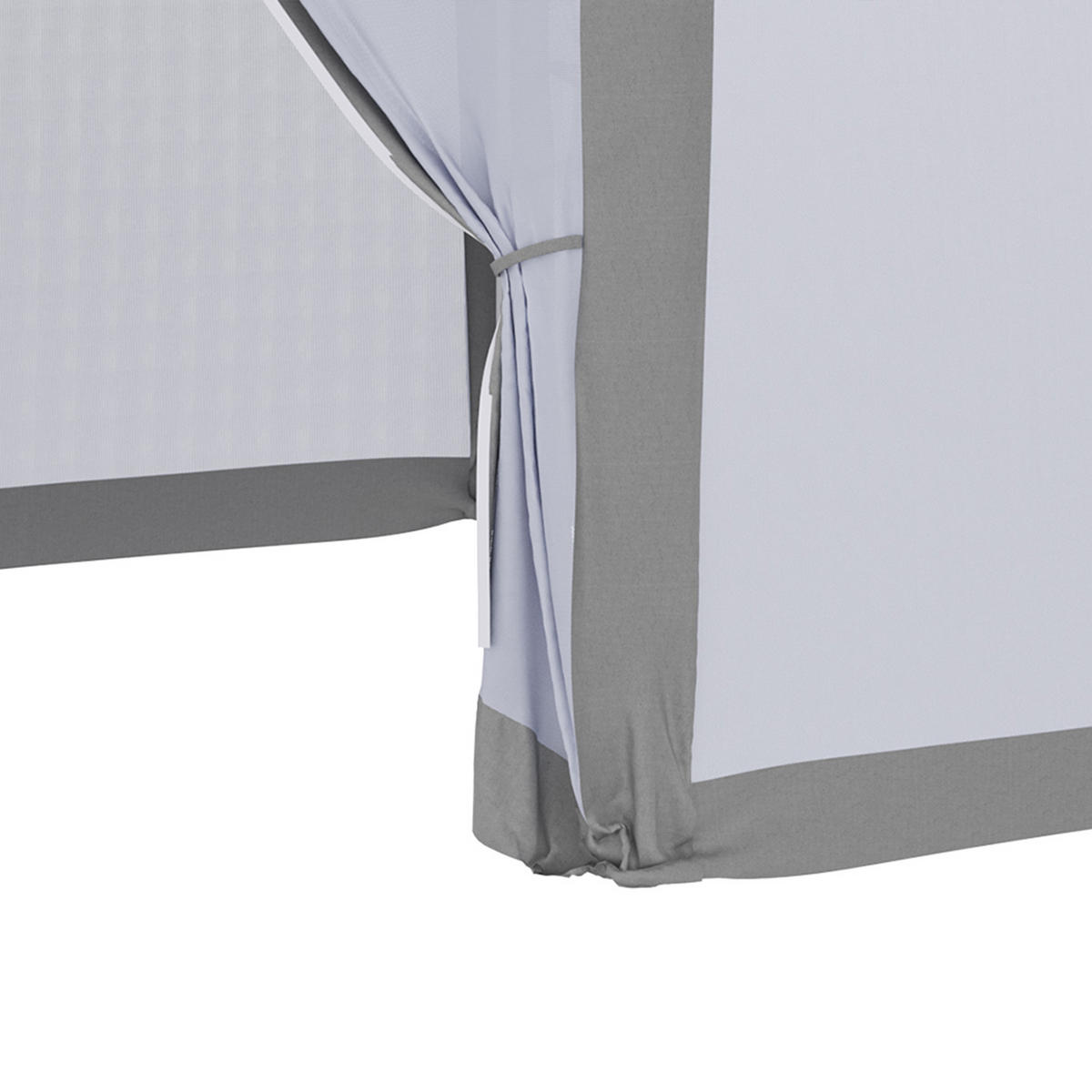 PAVILLON DE-12589 mit Moskitonetzen Grau - Grau, Metall (350/250/400cm) - ComfortXL