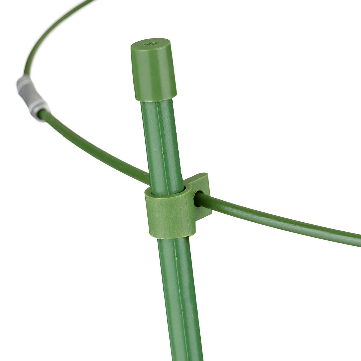 6XPODPORA rastlín - tmavozelená, kov/plast (28/76/28cm) - Relaxdays