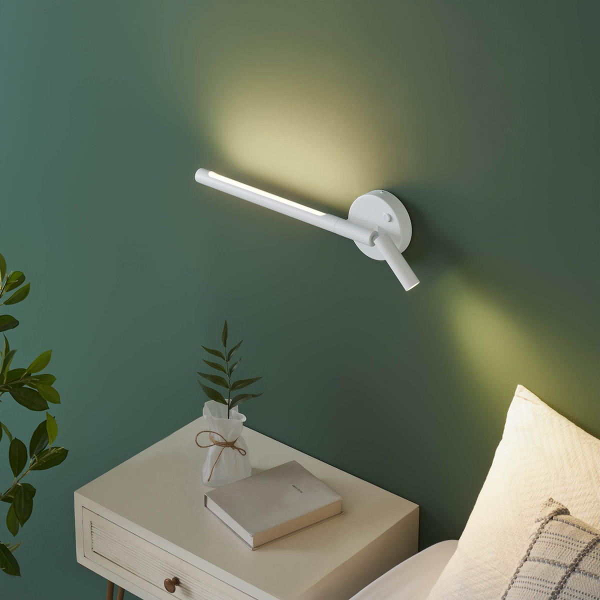 WANDLEUCHTE Noxea, Weiß, 53cm - Weiß, Metall (12/53/53cm) - KOSILUM