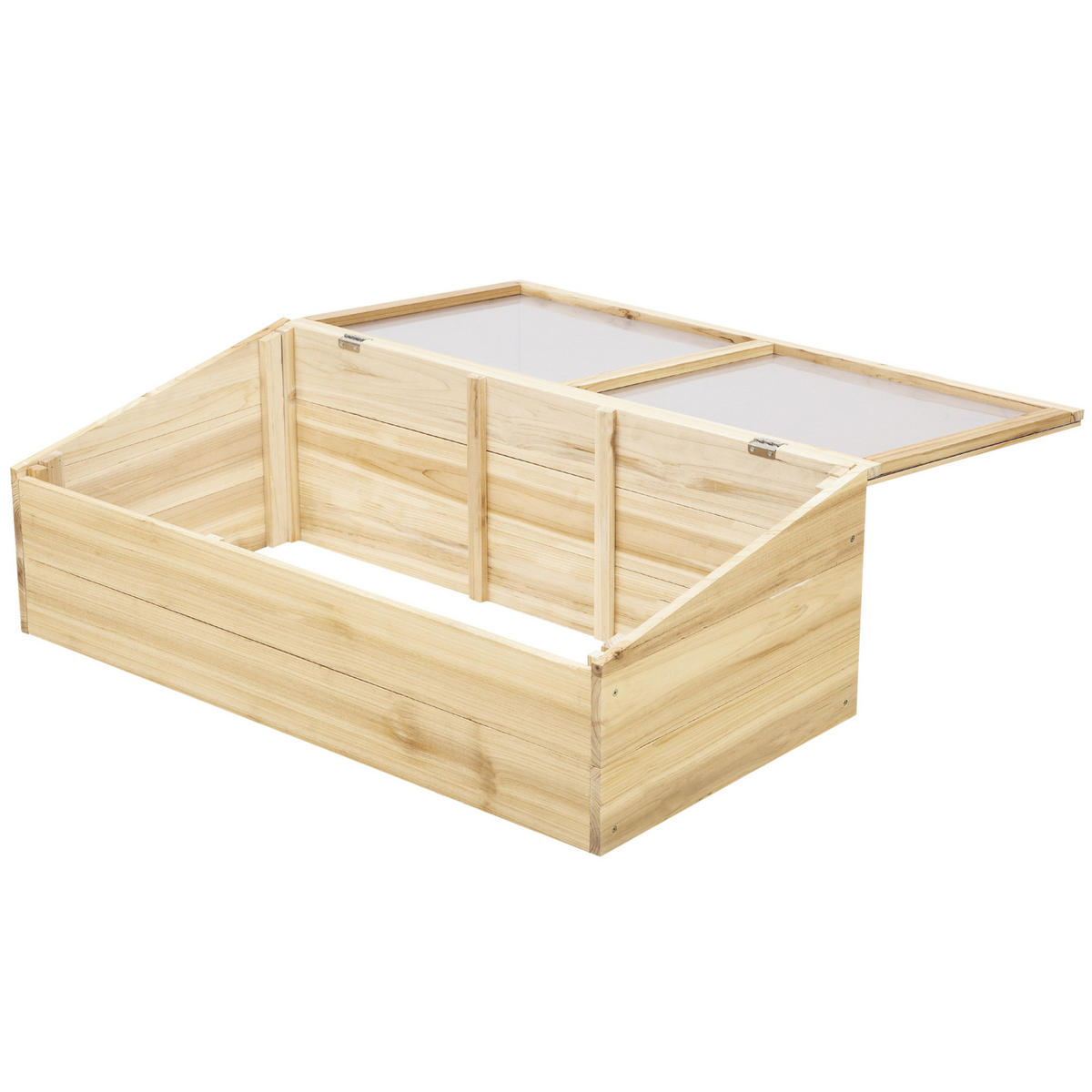 GEWÄCHSHAUS DE-05732 Holz, mit PC-Platte Natur - Naturfarben, Holz/Kunststoff (50/35/100cm) - ComfortXL