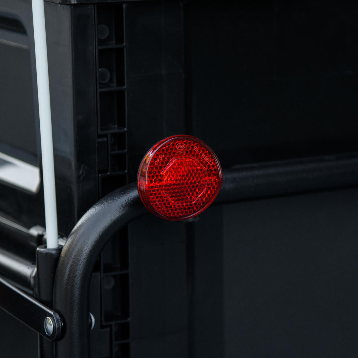 FAHRRADANHÄNGER DE-18157 65L, klappbarer Koffer, Reflektoren Schwarz - Schwarz, Metall (61/81/145cm) - ComfortXL