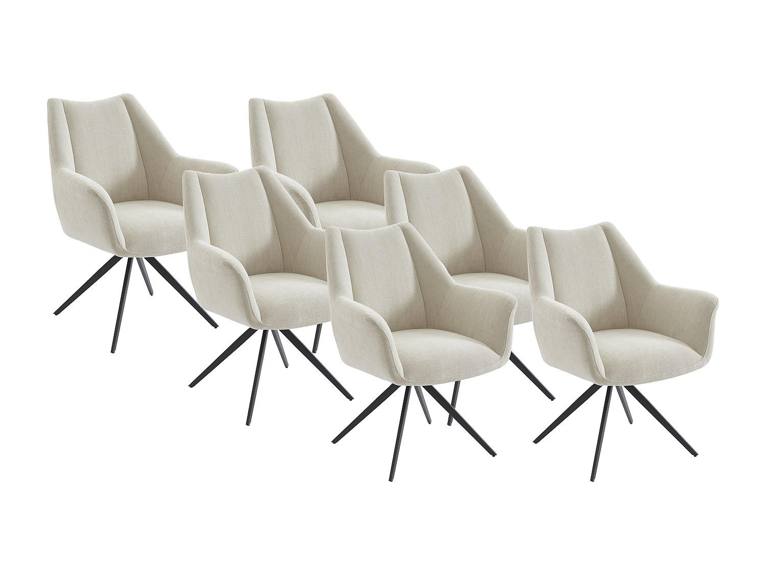 Vente-Unique Stuhl Beige 68.5x91x68.5 cm