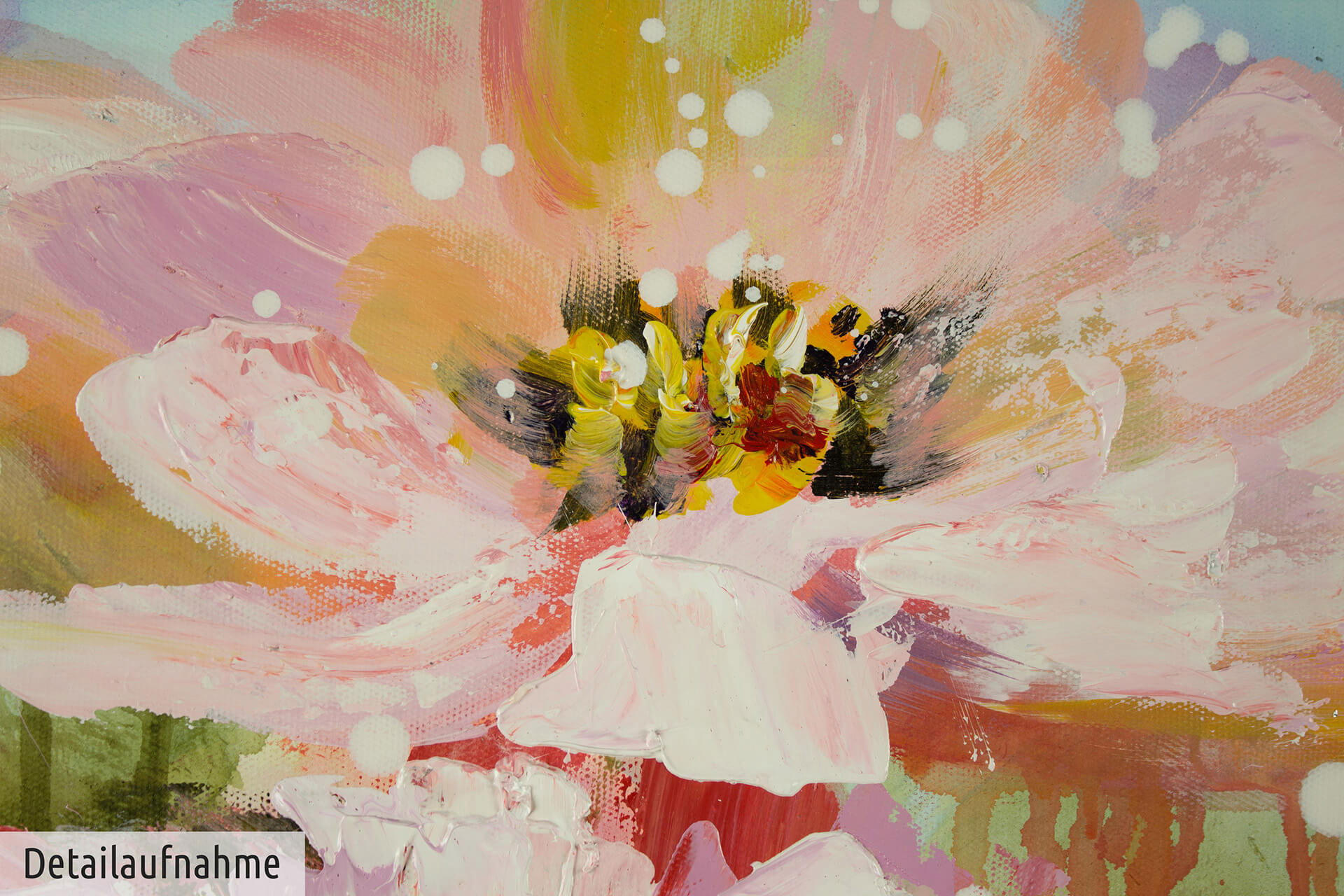 ACRYLBILD HANDGEMALT 90/60 cm - Pink, Holz/Textil (1.5/60cm) - KUNSTLOFT
