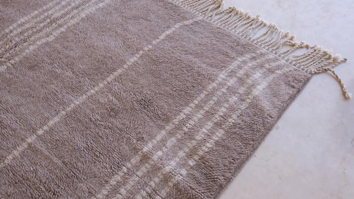 BERBERTEPPICH aus Marokko aus reiner Wolle grau - Grau, Naturmaterialien (216/309cm) - AFK Living