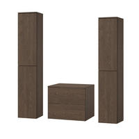 BADMÖBEL-SET Color Baltic Storm 3-Teilig (2S 60 + 2D 160 X2) - Walnussfarben, Holzwerkstoff (140/160/45cm) - mzm24