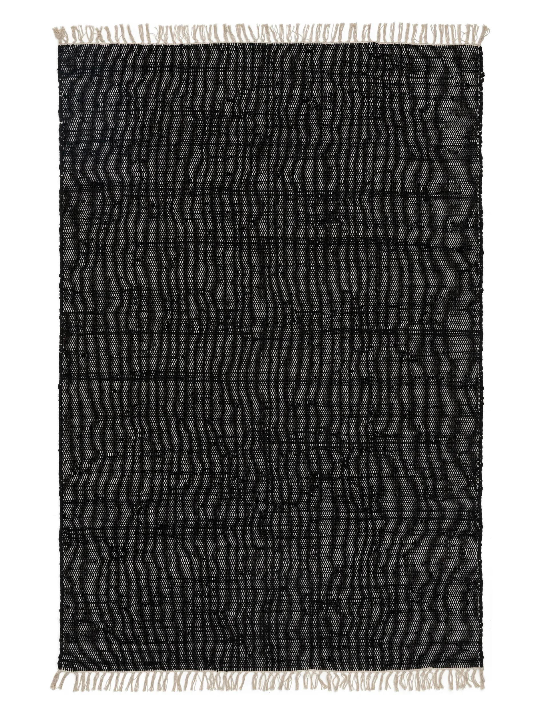 TEPPICH aus recyceltem Material Tom Schwarz 60x100 cm - Schwarz, Textil (60/100cm) - benuta Pop