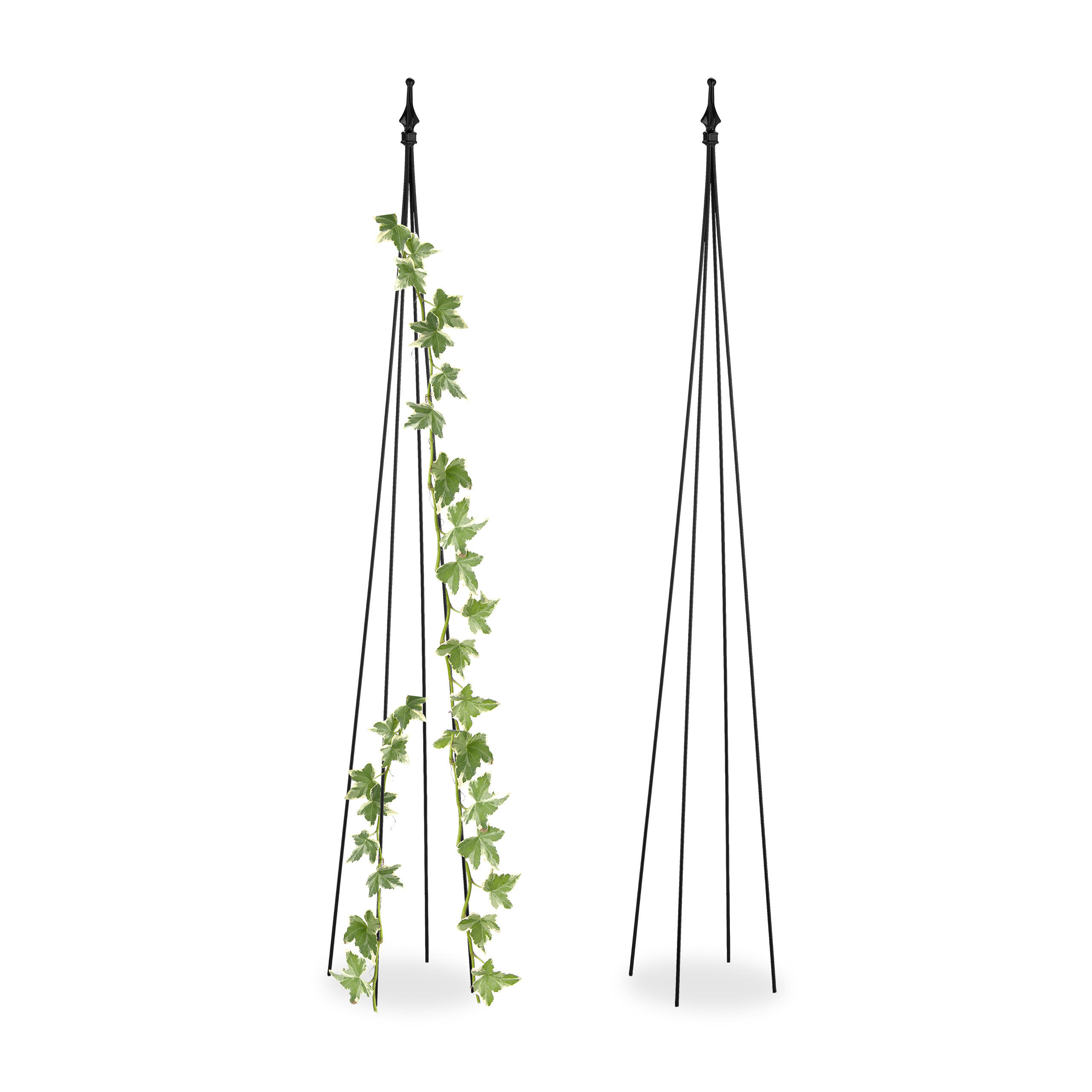 2XRANKHILFE - Schwarz, Metall (20/150/20cm) - Relaxdays