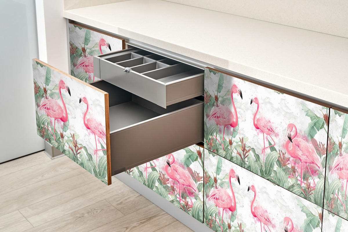 MÖBLAUFKLEBER 100x50 cm rosa - Grau, Kunststoff (100/50/0.1cm) - Wallfluent