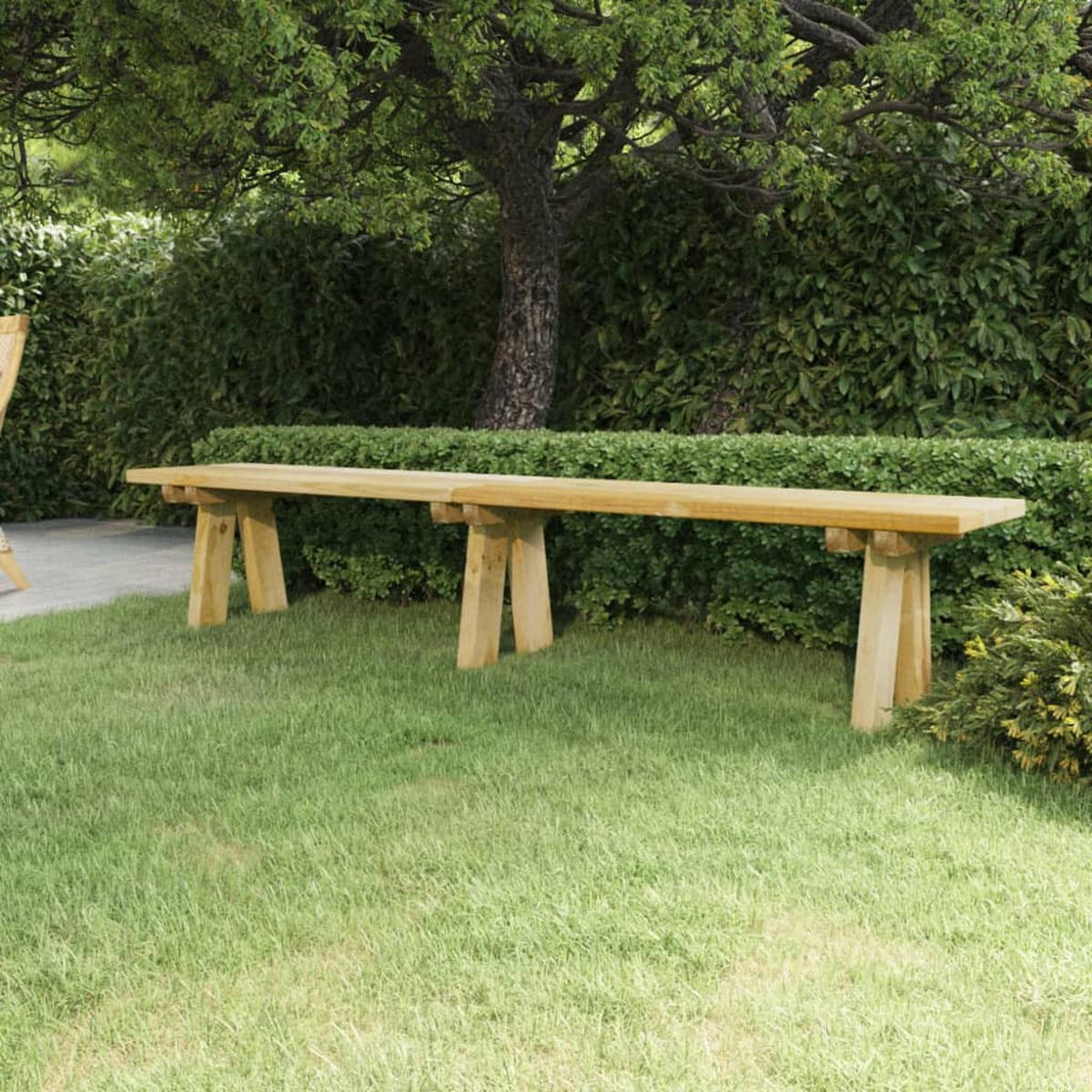 GARTENBANK 220 cm Massivholz Kiefer Imprägniert - Braun, Holz (220/45/38cm) - furnicato