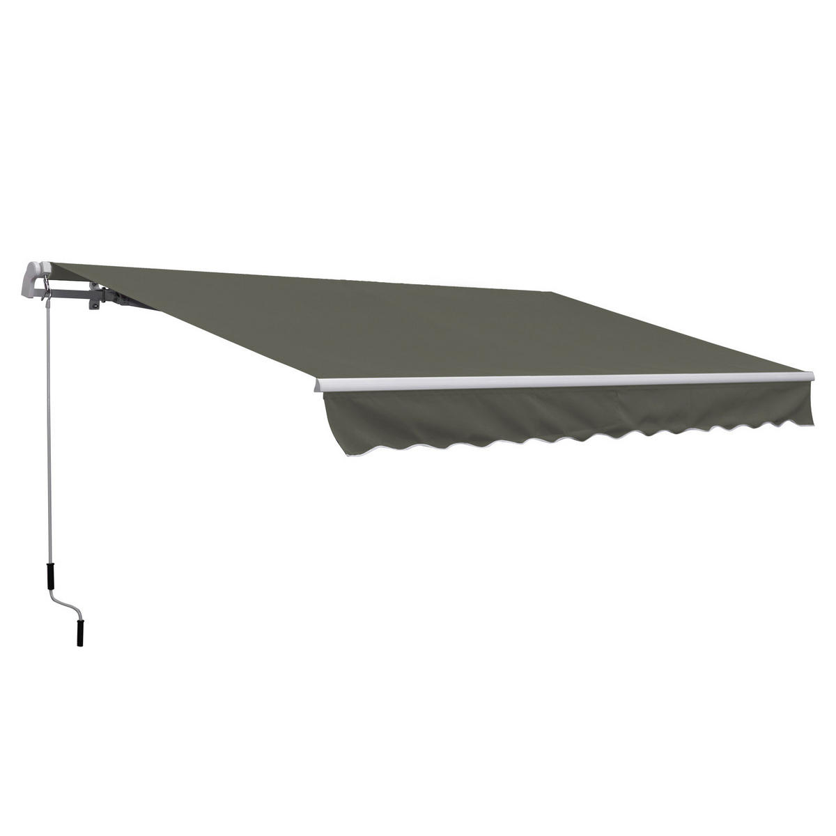 MARKISE DE-14017 manuell, Winkel verstellbar 3,5/2,5 m Grau - Grau, Textil (250/1/350cm) - ComfortXL