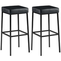 BARHOCKER Montreal 37x37x83 cm schwarz - Schwarz, Leder (37/83/37cm) - furnicato