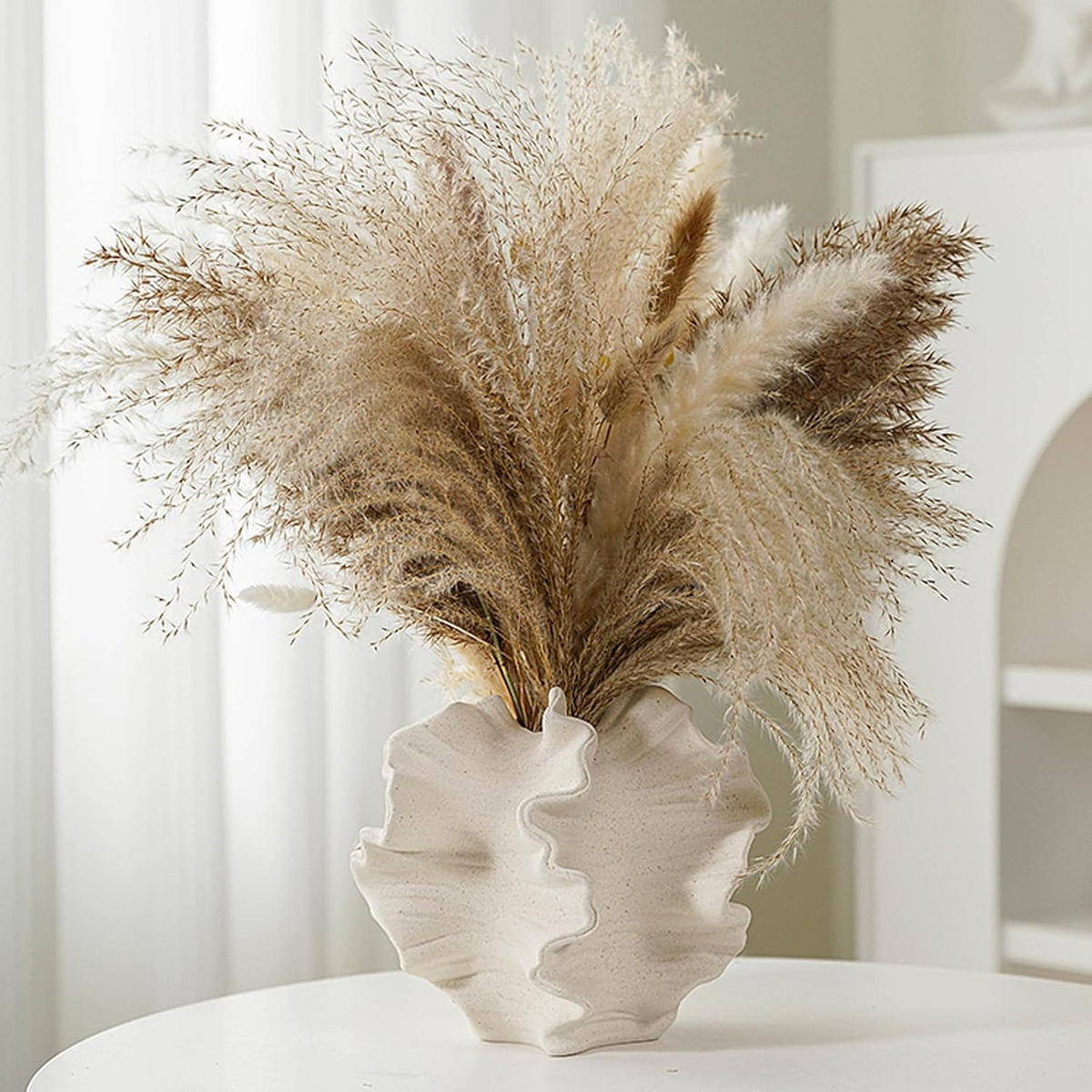 VASE 20 x 20 x 17 cm Keramik - Beige, Keramik (17cm) - LIBRATON