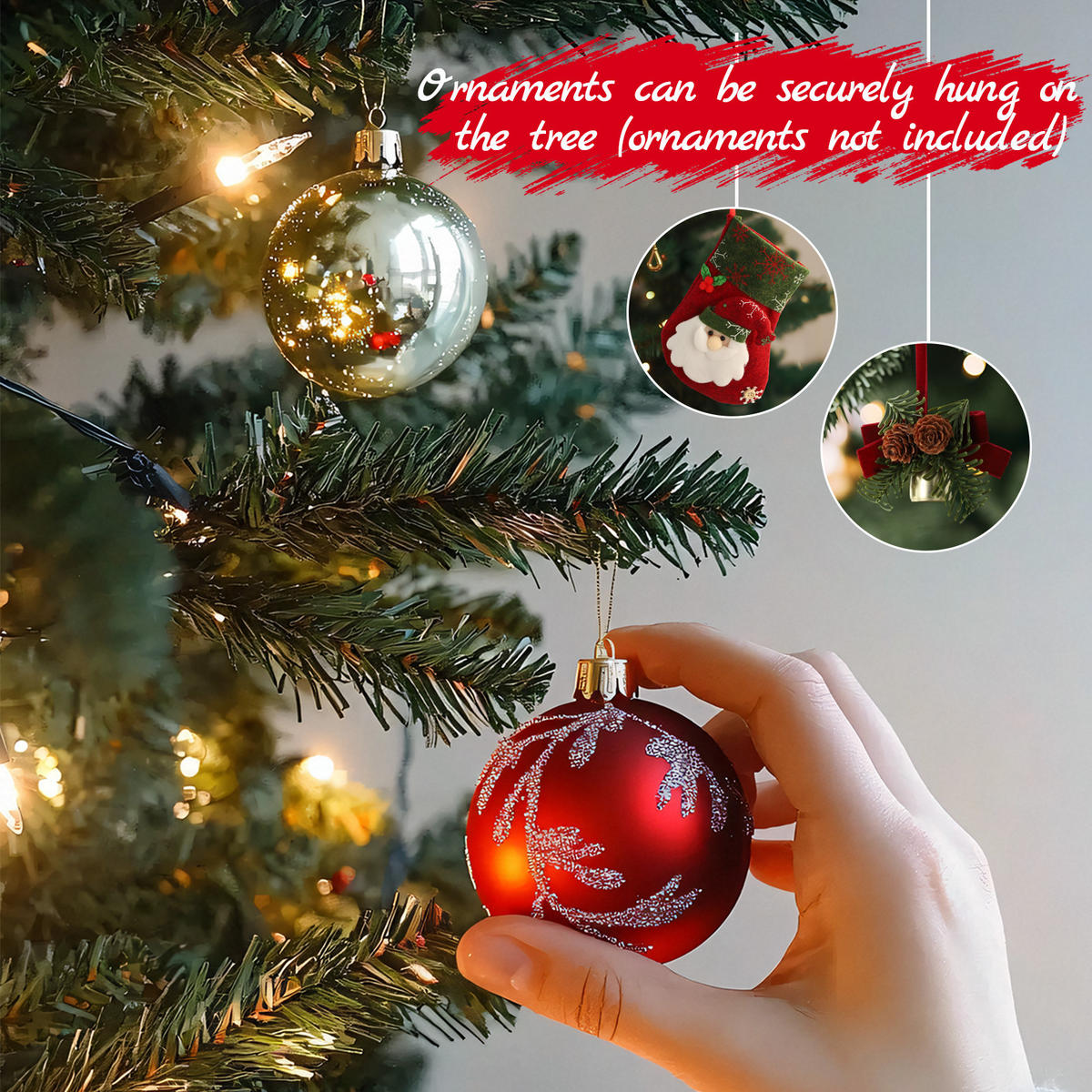 WEIHNACHTSBAUM Thalyn Grün PVC 100/100/210 cm - Grün, Kunststoff (210cm) - ZMH