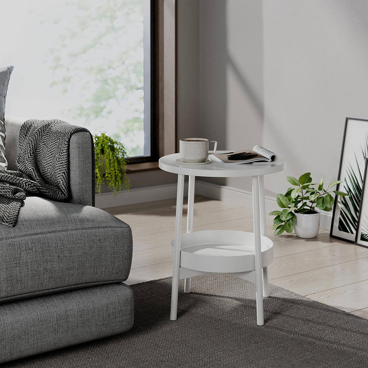 KONFERENČNÍ STŮL Riono Bílá - bílá, plast (40/40/47.5cm) - Vicco