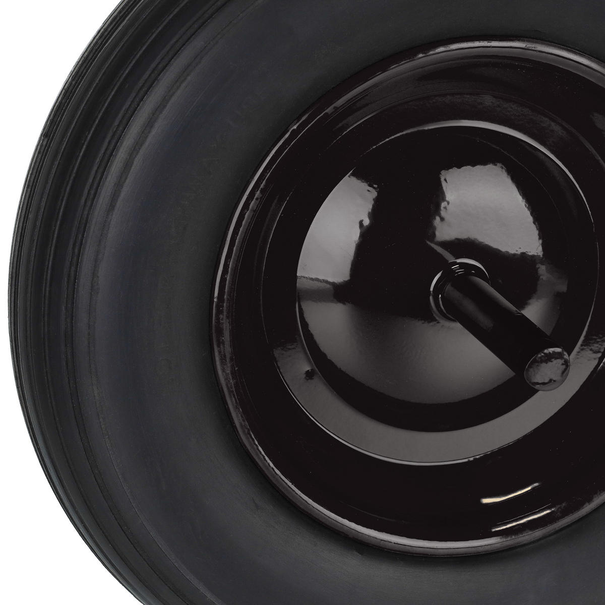 SCHUBKARRENRAD - Schwarz, Kunststoff/Metall (37/37/24.5cm) - Relaxdays