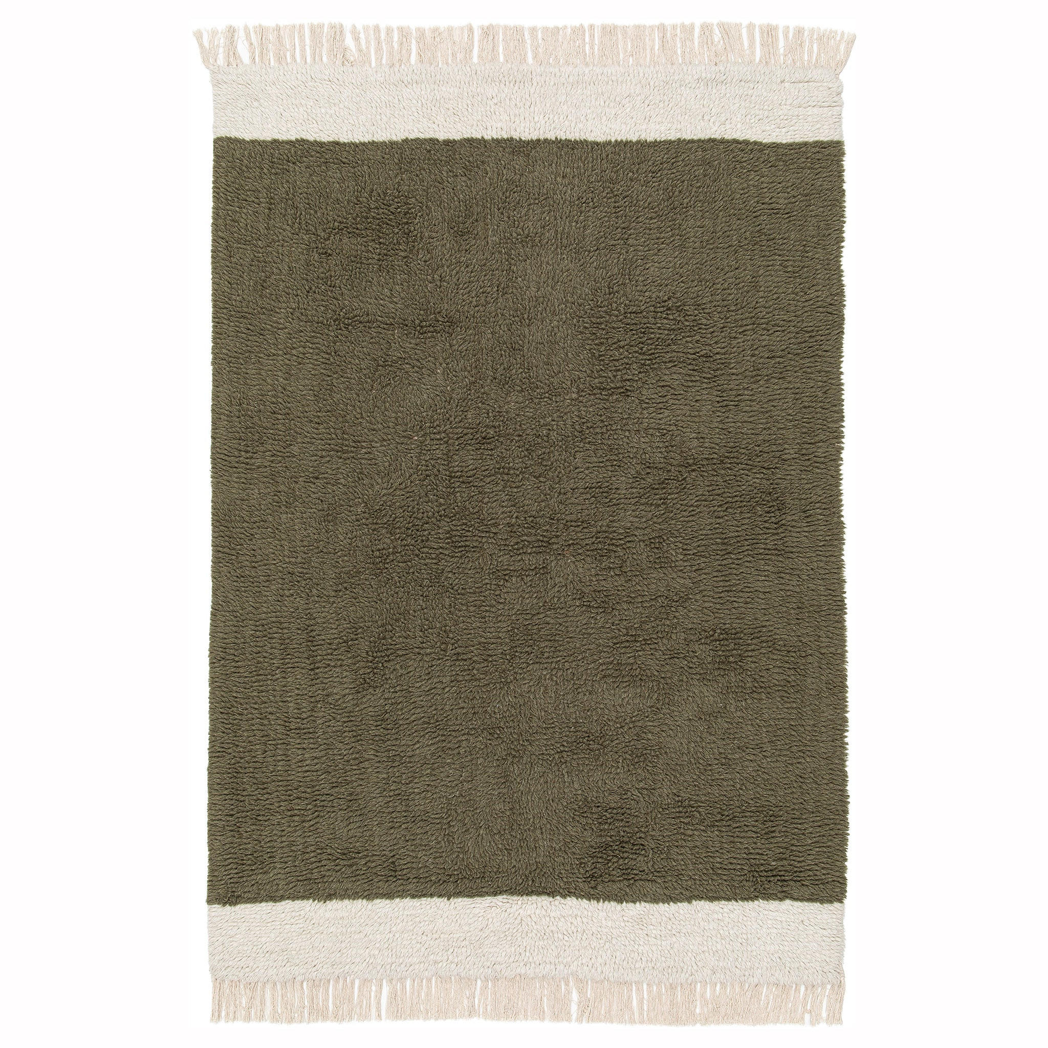 TEPPICH aus Wolle und Baumwolle in Naturoptik grün - Grün, Naturmaterialien (200/290cm) - AFK Living